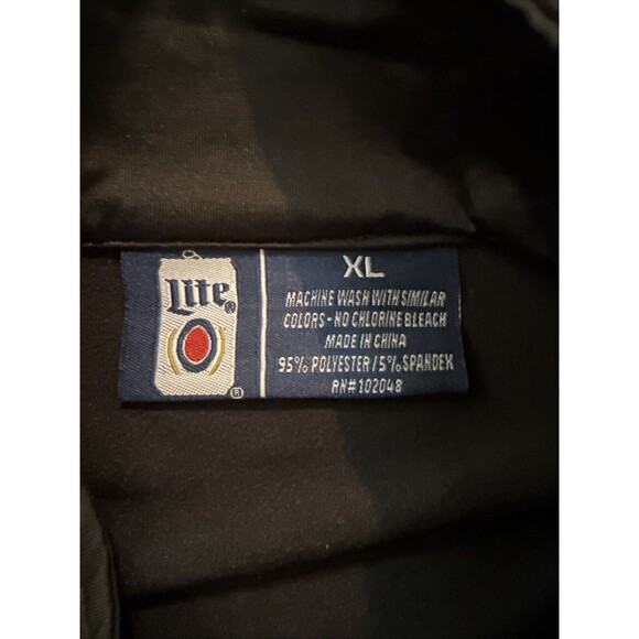 Miller Lite NFL Promotional Full Zip Jacket Minnesota Vikings Black Sz XL - Picture 6 of 7